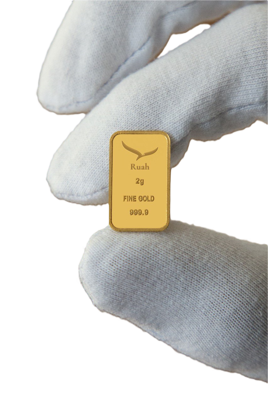 2g Fine Gold Bar Display